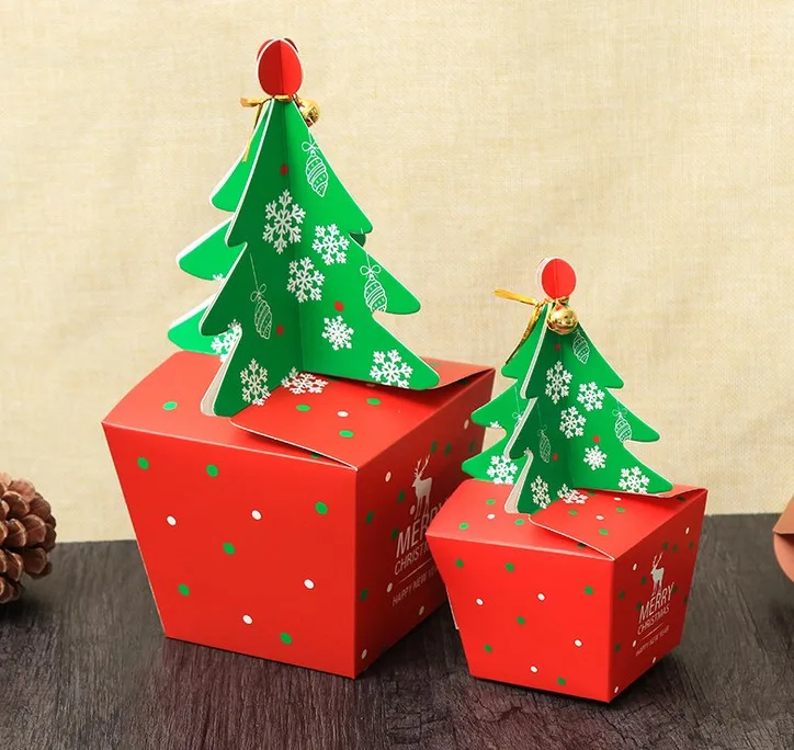1 шт. подарочные коробки для рождественской елки бумажные коробки для конфет, шоколада, торта Подарочный мешок Рождественский Декор