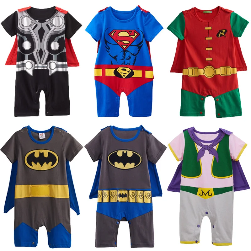 Baby Boys Robin Rompers Costume Infant Superhero Suit For Boy Party