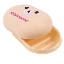 Мыльница для путешествий в семейном стиле с милым рисунком медведя, водонепроницаемый герметичный кронштейн, мыльница с крышкой, аксессуары для ванной комнаты, инструменты для ванной комнаты