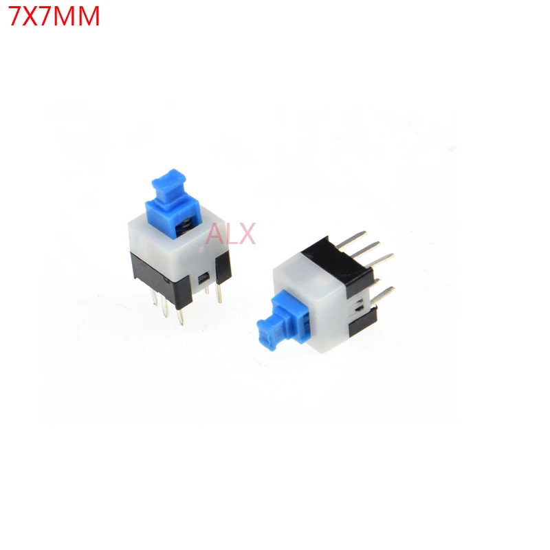 

30PCS 7X7MM 6PIN Self locki push button switch Micro TAcT Key Switch Self-locking power SWITCH ON/OFF 7*7 7X7