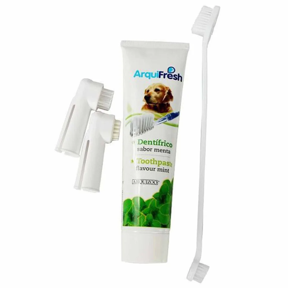 Arquizoo minty flavor toothpaste ! pet dog puppy cat toothbrush