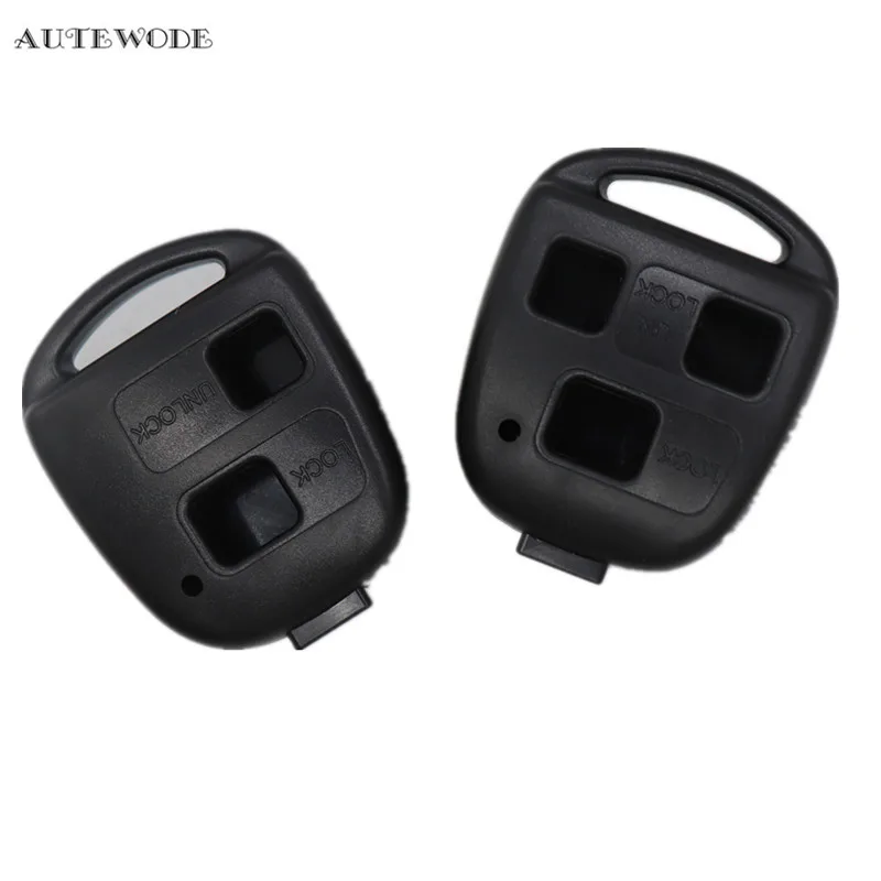

AUTEWODE Replac Remote Car Key Shell Case for Toyota Land Cruiser YARIS CAMRY RAV4 Corolla PRADO 2 3 buttons auto key fob 10pcs