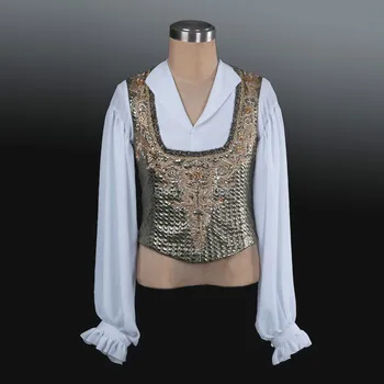 

2015 Man/Male Dance Coat For Competition Men Top Wear For Ballet Performance Boy's Dance Costumes Chiffon Sleeve M004