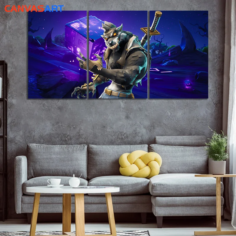 Холст Искусство Fortnight Battle Royale 6st сезон мужчины будут повышены до уровня сто