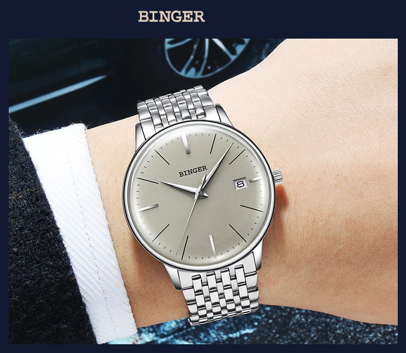 New BINGER Mechanical Watch Men Brand Luxury Men's Automatic Watches Sapphire Wrist Watch Male Waterproof Reloj Hombre B5078M-5