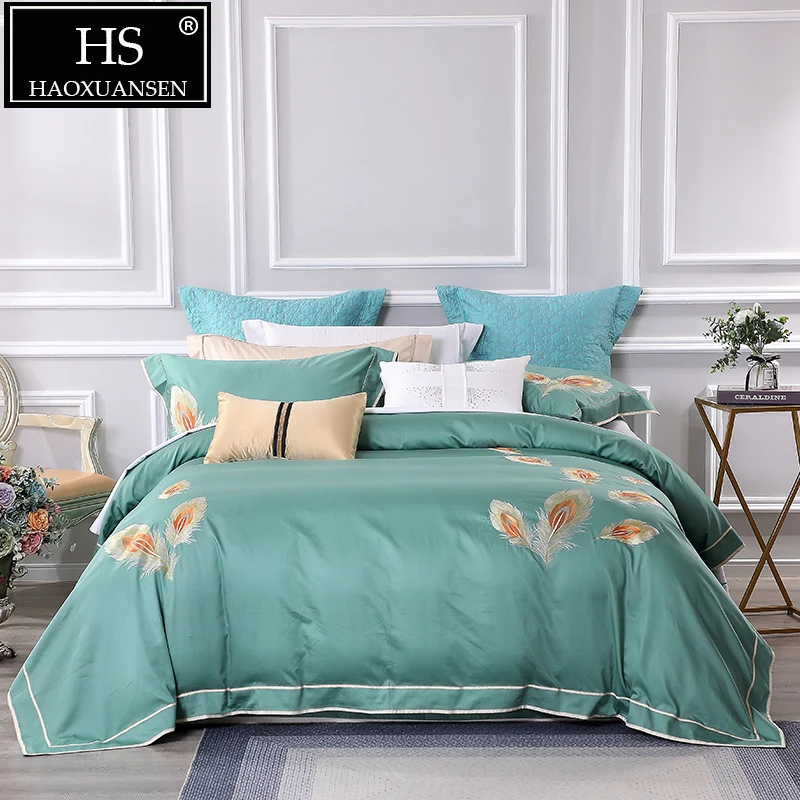 Thread Count Duvet Cover Bed Sheet Set 