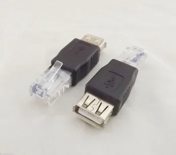 

10pcs RJ45 Male To USB A Female Socket LAN Network Ethernet Router Plug Adapter