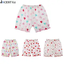 Летние детские шорты с эластичной резинкой на талии и цветочным принтом; милые свободные хлопковые шорты для новорожденных; шорты для девочек; одежда для детей; От 0 до 3 лет