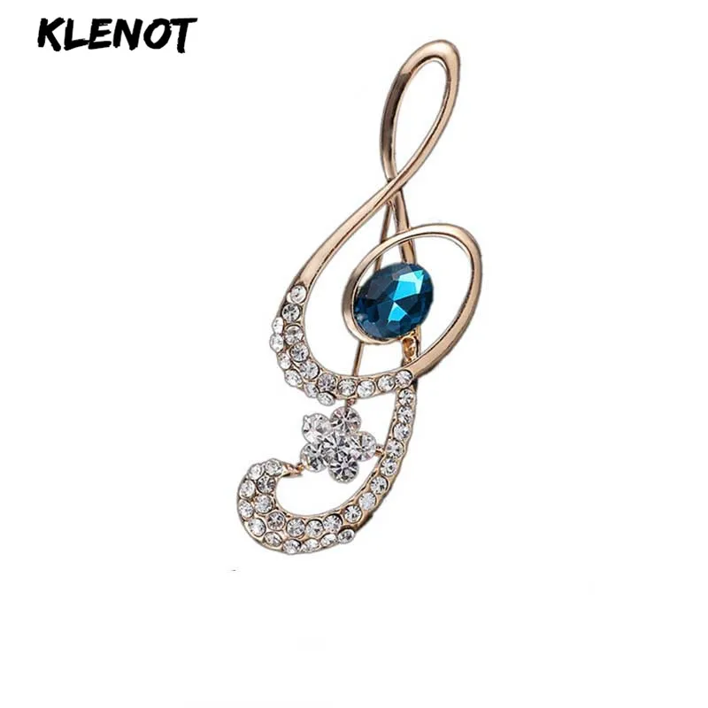 

Music Symbol Brooches For Women Crystal Rhinestone Brooch Musical Notation Sapphire Pins Wedding Party Jewelry Hijab Scarf Pins