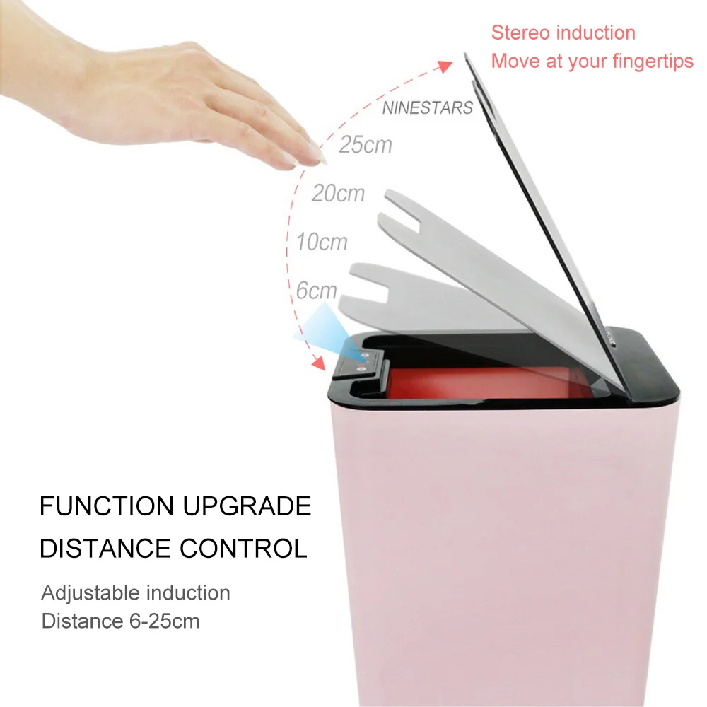 

12L Smart Sensor Trash Can Living Room Bathroom Kitchen Bedroom with Lid Automatic Garbage Storage Bin New Garbage Storage Box