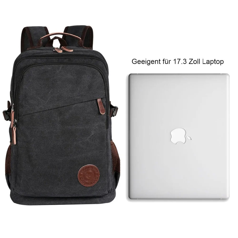New Fashion Men's Backpack Vintage Canvas Bagpack School Bag Men's Travel Bags Large Capacity Travel Laptop Backpacks Mochila (8)