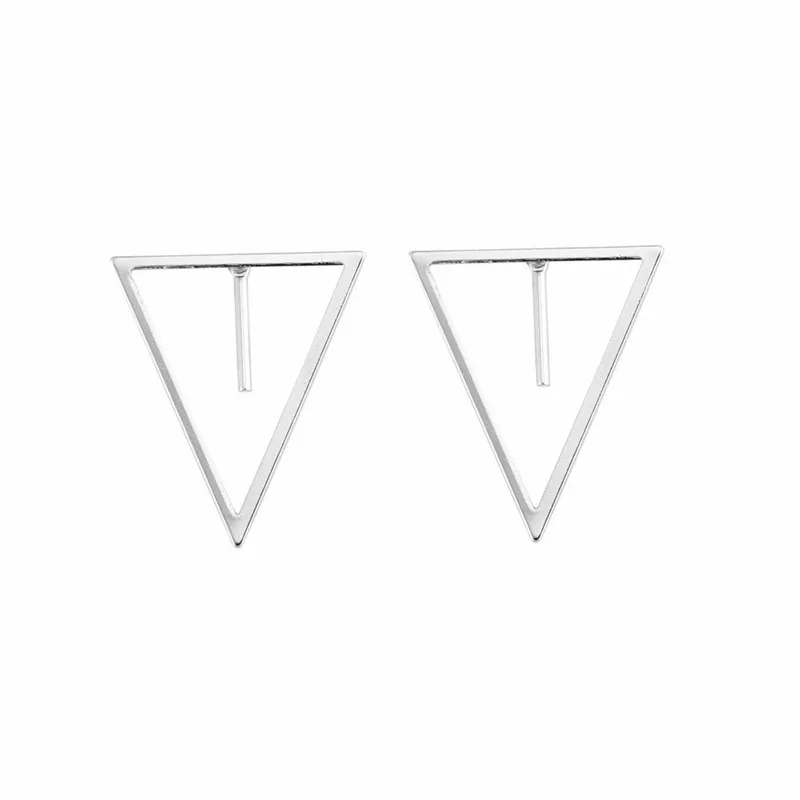 

Fashion Simple Stud Earrings Personality Trendy Push-back Triangle Earring Minimalist Jewelry For Women Gold Small Ear Studs