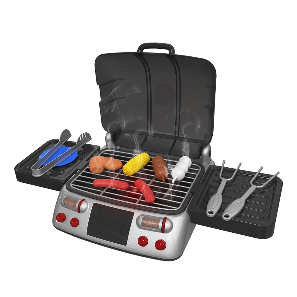 

Grill Serve Toy Set BBQ Gift Kids Pretend Play Simulation Miniature Cooking Garden Accessories For Children Funny Mini Kitchen