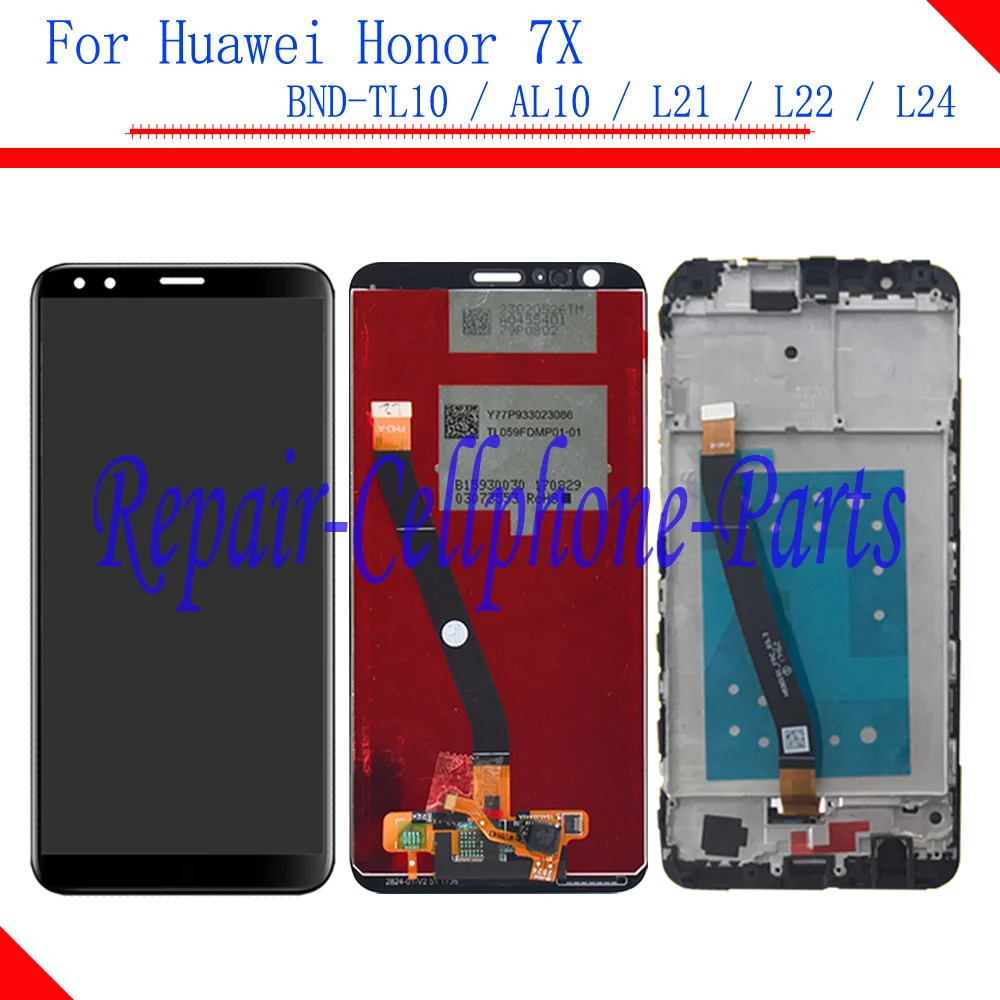 

For Changwan 7X Full LCD display + Touch screen digitizer assembly + Frame For Huawei Honor 7X BND-TL10 / AL10 / L21 / L22 / L24