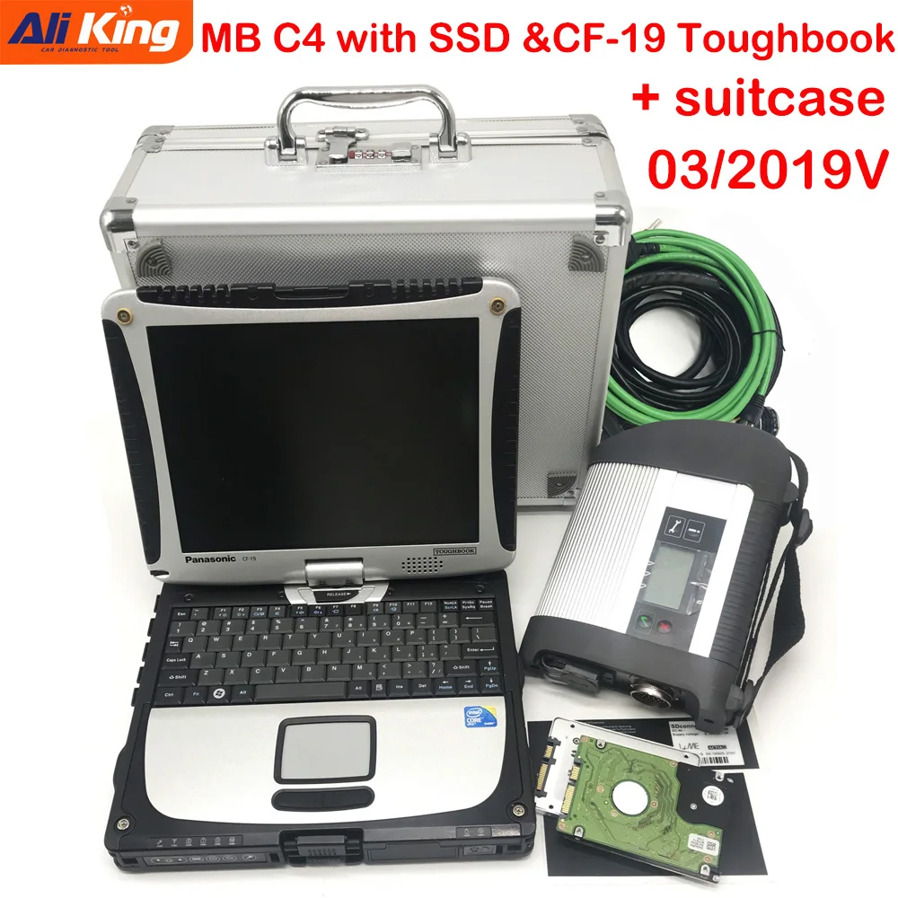 

Ver2019-09 MB Star C4 SD Connect C4 full chip MB SD Compact 4 Wifi diagnostic tool with Software SSD for Panasonic CF19 Laptop