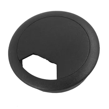

2 Pcs 50mm Diameter Desk Wire Cord Cable Grommets Hole Cover Black