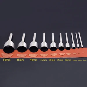 Наполовину круглый кожаный Резак Удар DIY Cut C кожа коровья кожа ремесло инструменты для ремни конец удар бумажник ремень кожаный инструмент 5-50 - изображение