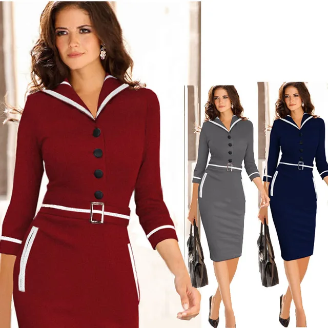 European and American Dress Plus Size Knitting V Neck Three Quarter Sleeves Dresses for Women European and American Dress Plus Size Knitting V Neck Three Quarter Sleeves Dresses for Women