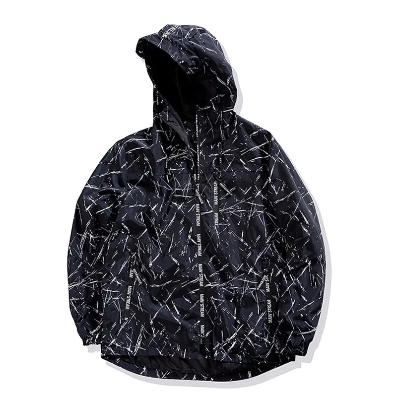 

Autumn printing plus size of men with a jacket jacket large size loose jacket hat coat coat men thin 7XL 6XL 5XL 4XL 3XL