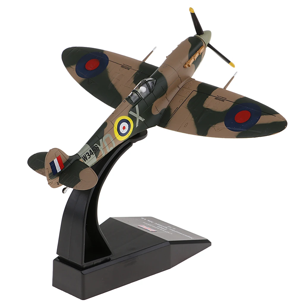 

Supermarine Spitfire Aircraft 1/72 Diecast Model with Metal Display Stand