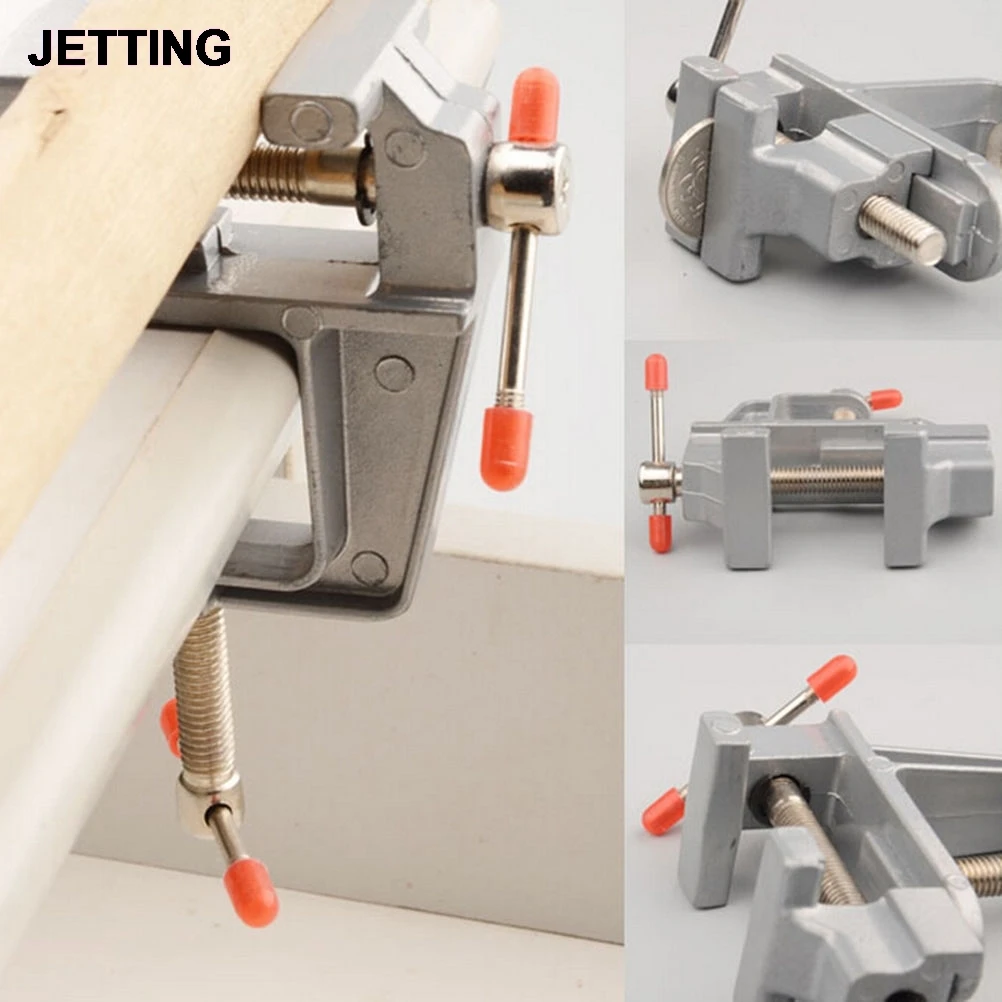 1Pcs Hot Sale 3.5"Small Jewelers Hobby Clamp On Table Bench Vise Mini Tool Vice Aluminum Miniature
