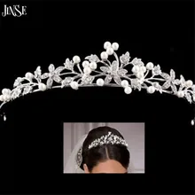 JINSE CR133 горячие элегантные блестящие прозрачные стразы Корона Тиара Девушка повязка на голову "Принцесса" свадебное украшение на голову