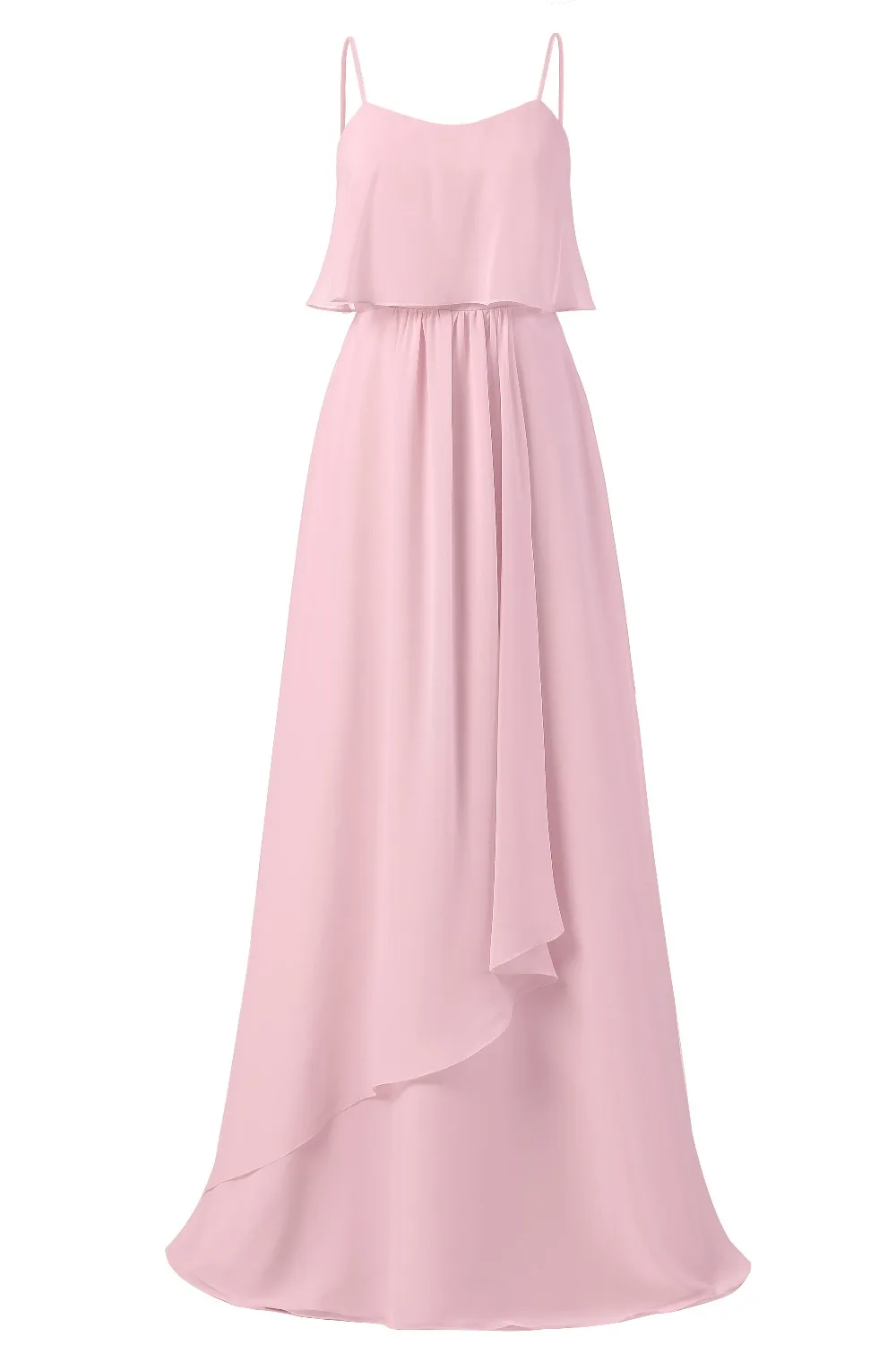 Светильник, розовое платье подружки невесты, длинное,, шифоновое, плиссированное, длина до пола, Vestido Madrinha, с лямками, Robe demoiseur D'Honneur