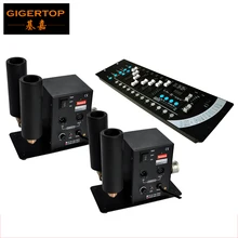 Цена со скидкой 2 шт./лот CO2 струйная машина сценический эффект, двойная труба CO2 распылительная головка машина 200 Вт с 1 шт. dmx 192 мини-контроллер