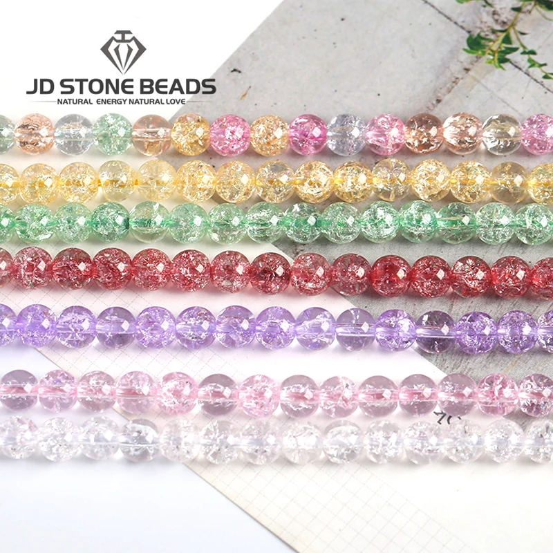 

Popcorn Glass Beads Semi-Finished colorful Crystal 4 6 8 10 12mm Pick Size Handmade Bracelet Beads Accessory For Jewelry Making