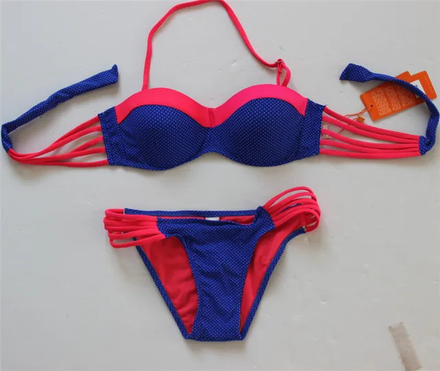 Women biquini brazilian bikini push up vintage retro swimwear pinup