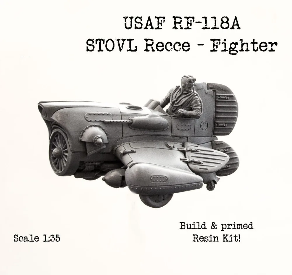 Неокрашенный набор 1/35 USAF STOVL RF-118A с пилотным набором фигурок, старинная фигурка из смолы, миниатюрный набор для гаража