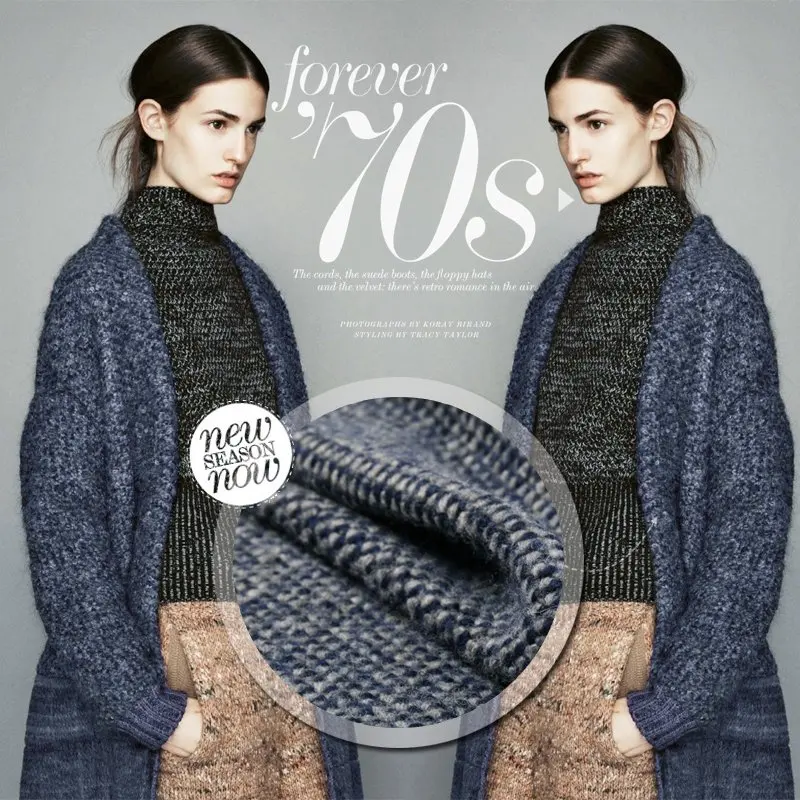 

Free shipping! Hand knitting warm wool coat thick knitting Knit fabrics wholesale high quality wool cloth