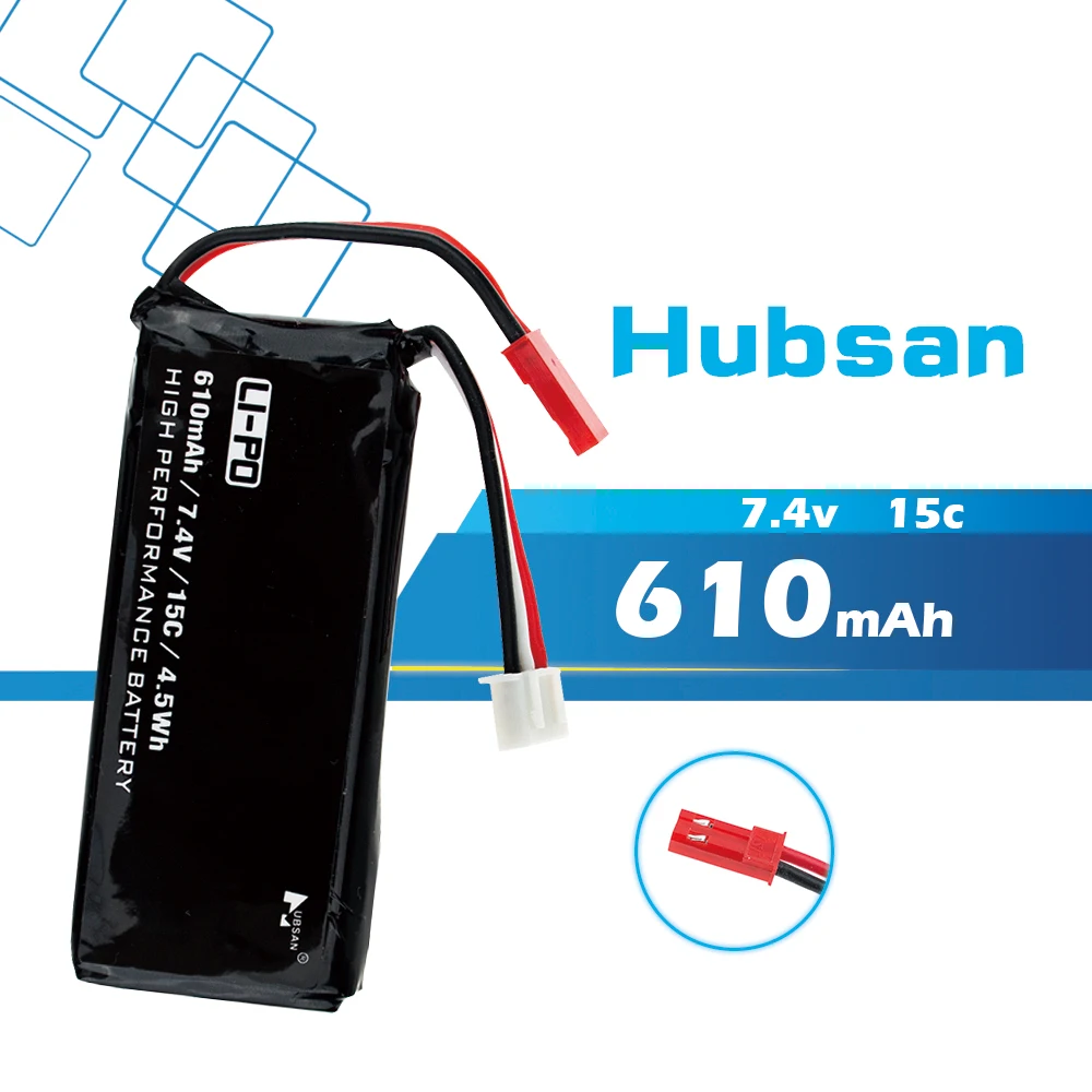 7 4 в 610 мАч lipo аккумулятор 15C 4.5Wh батареи JST Plug для Hubsan X4 H502S H502E RC Дрон Квадрокоптер