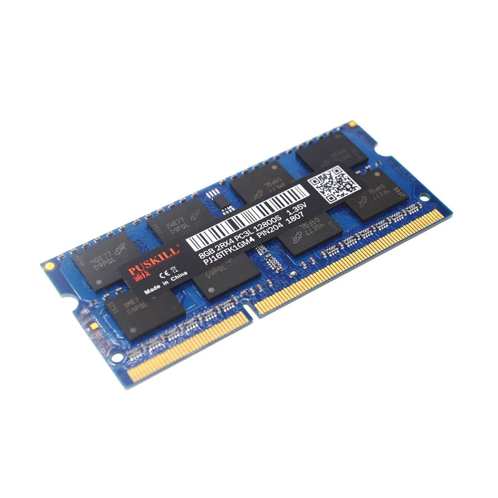 كمبيوتر محمول الذاكرة DDR3 8 GB 1600 MHz PC3L 204Pin 1.35 V لا ECC RAM