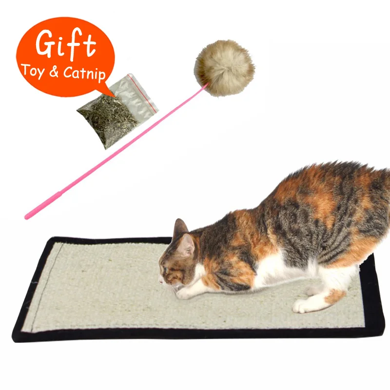 

Natural sisal cat scratching post Mat toy for cats catnip tower climbing tree Cat Scratch Pad board Protecting furniture Foot