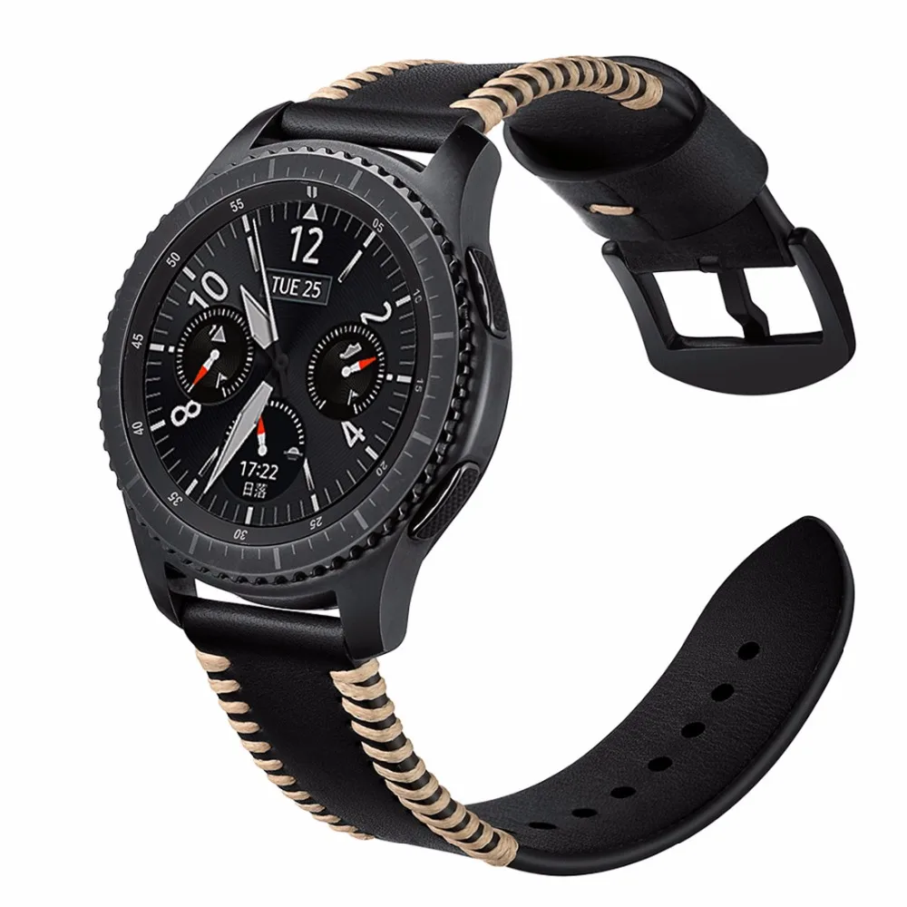 Ремешок OSRUI из натуральной кожи для samsung gear S3 Frontier/классический сменный ремешок