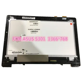 

Free Shipping 13.3" FOR ASUS S301 LCD screen+ touch screen digitizer assembly 1366*768 with frame