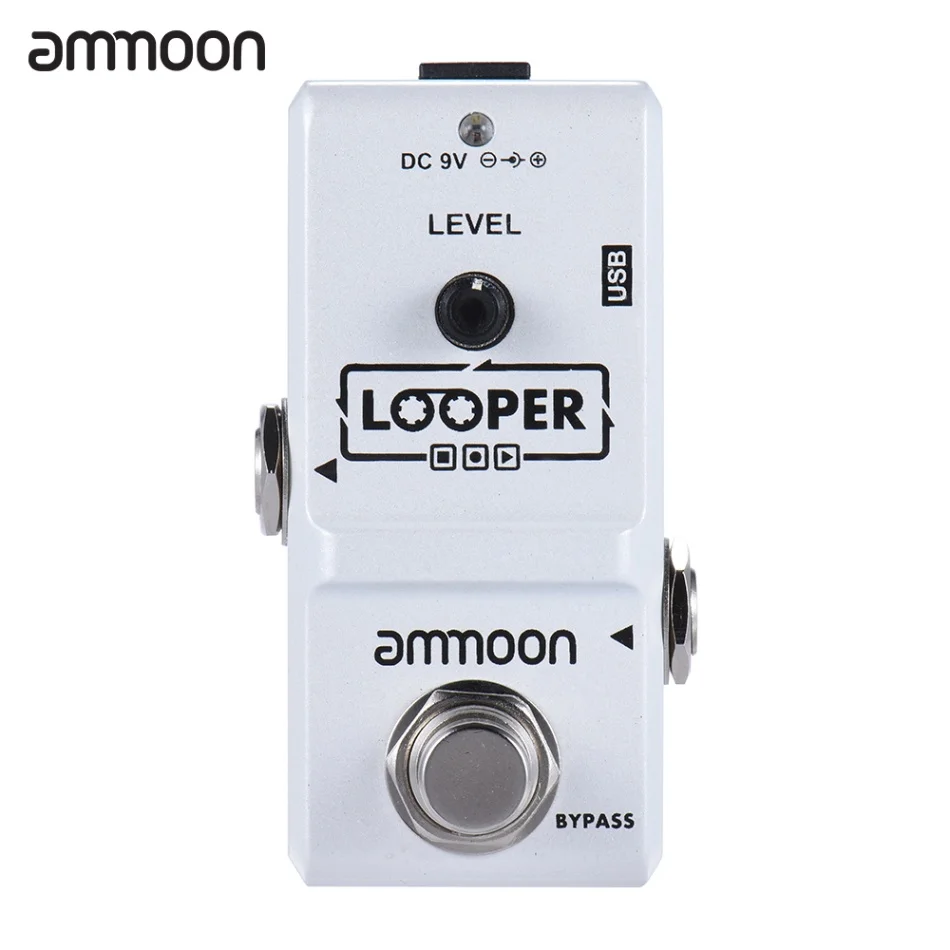 Ammoon AP-09 Looper гитарная педаль Nano серии петля педаль эффектов для электрогитары True Bypass неограниченное количество накладных гитарных частей - Цвет: white