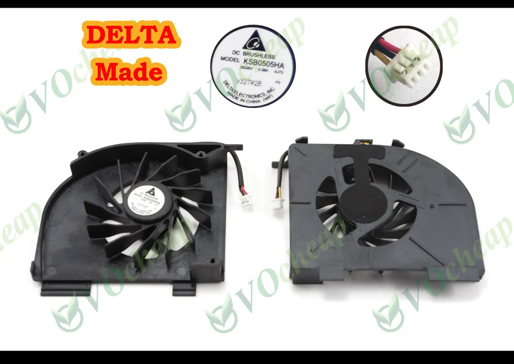 

New Notebook Laptop CPU Cooling FAN Cooler FOR HP Pavilion DV5 dv5t dv5-1000 dv5t-1000 dv6 dv6-1100 0.38A DC05V- KSB0505HA -8J75