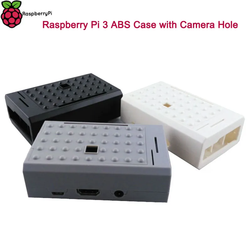 Raspberry Pi 3 Case with Camera Hole Black white Gray ABS Case
