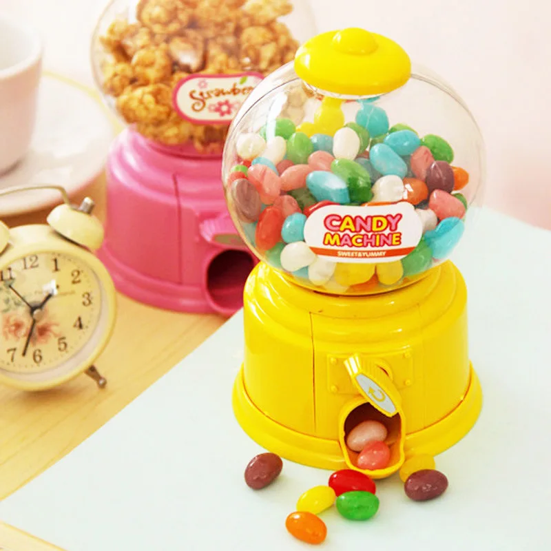 

Cute Sweets Mini Candy Machine Bubble Gumball Dispenser Coin Bank Kids Toy Chrismas Gifts for Children Coin Bank Cans Money box