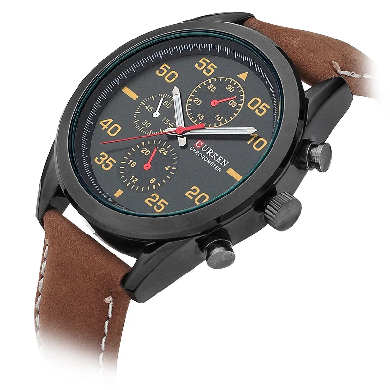 

CURREN 8156 Men watch men Business Quartz Watches Top Brand Luxury Military Wristwatches Leather Sports Masculino