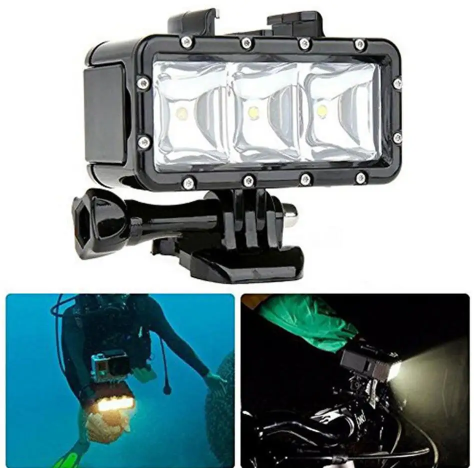 Wholesale New Underwater Waterproof Diving Flash Light Spot LED Lamp for GoPro Accessories Hero 4/3+,SJCAM SJ4000 XiaomiYi Buy Cheap New Underwater Waterproof Diving Flash Light Spot LED Lamp for GoPro Accessories Hero 4/3+,SJCAM SJ4000 XiaomiYi