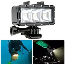New Underwater Waterproof Diving Flash Light Spot LED Lamp for GoPro Accessories Hero 4/3+SJCAM SJ4000 XiaomiYi