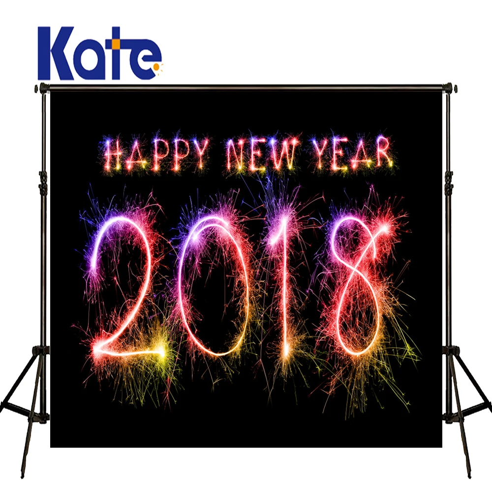 

KATE Photography Background New Year Background Bright Firecracker Backdrop 20178 New Year Black Backdrops for Photo Studio