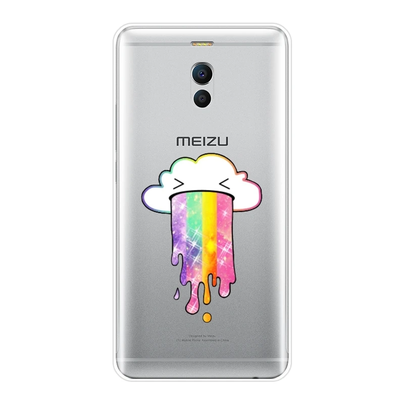 Задняя крышка из ТПУ для Meizu M2 M3 M5 M6 Note Веселый Радужный Мягкий силиконовый чехол