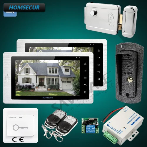 

HOMSECUR 7" Wired Video&Audio Home Intercom+Sensor-Controlled IR Lights for Quality Night Vision