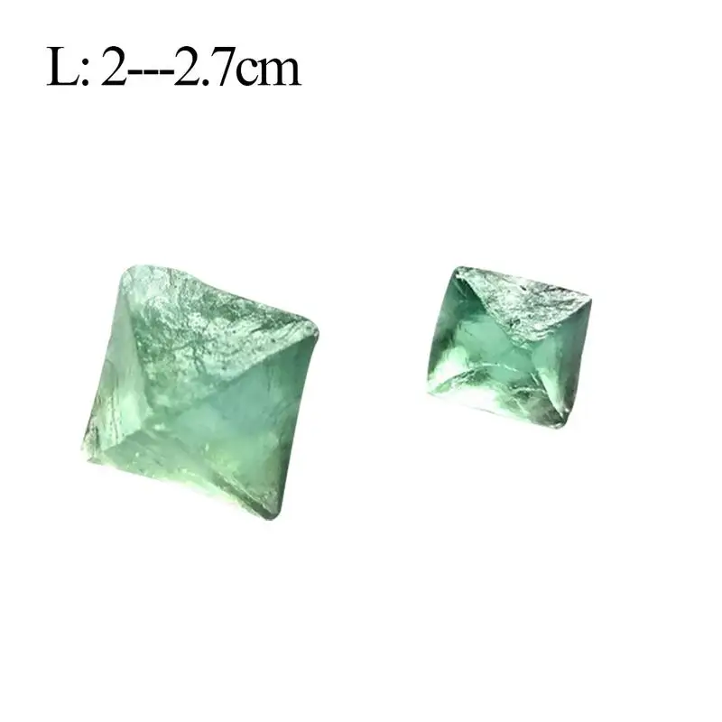 Натуральный кристалл флюорит октаэдрон сырой камень руды кулон флюорит октаэдрон кулон сырой драгоценный камень тростника украшения - Цвет: L