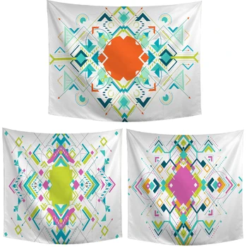 

Stylish Stitching Pattern wall Hanging Tapestries Color Diamond Line Print Carpet Table Cloth Yoga Mat Bedroom Decorate Blanket