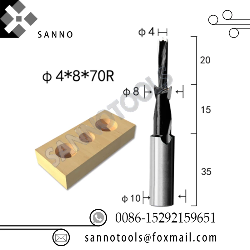 3 шт. высокое качество Деревообработка Дрель молот бит 4X20-8X70R положительные и отрицательные деревянный канавок Профессиональный сверло для